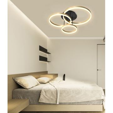 Wofi 9049-401 - Dimmbare LED-Aufbauleuchte PERPIGNAN LED/51W/230V golden