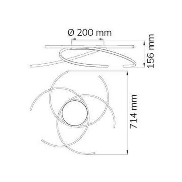 Wofi - LED-Deckenleuchte JULS LED/24W/230V