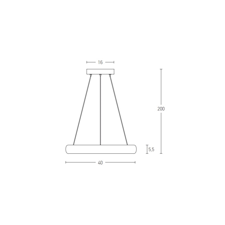 Zambelis 2047 - Dimmbare LED-Hängeleuchte an Schnur LED/30W/230V d 40 cm braun