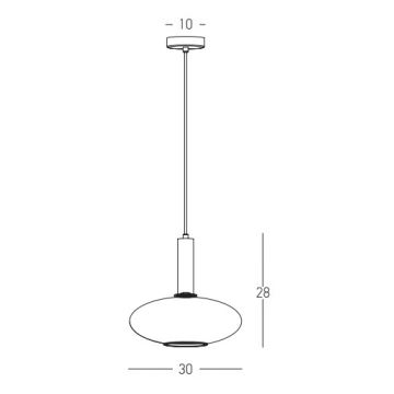 Zambelis 22072 - Hängeleuchte an Schnur 1xE27/40W/230V d 30 cm golden