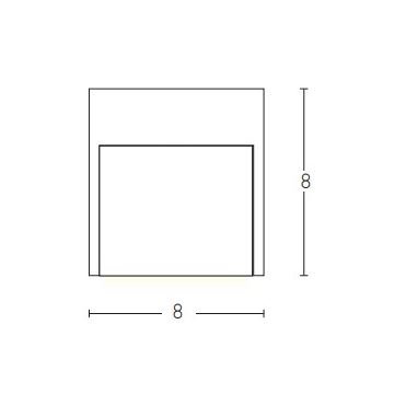 Zambelis E111 - LED-Wandleuchte für Außenbereiche LED/3W/230V 3000K IP54