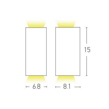 Zambelis E122 - Outdoor-Wandleuchte 2xGU10/15W/230V IP54 anthrazit