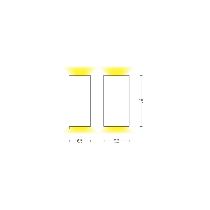 Zambelis E124 - Outdoor-Wandleuchte 2xGU10/15W/230V IP54 anthrazit