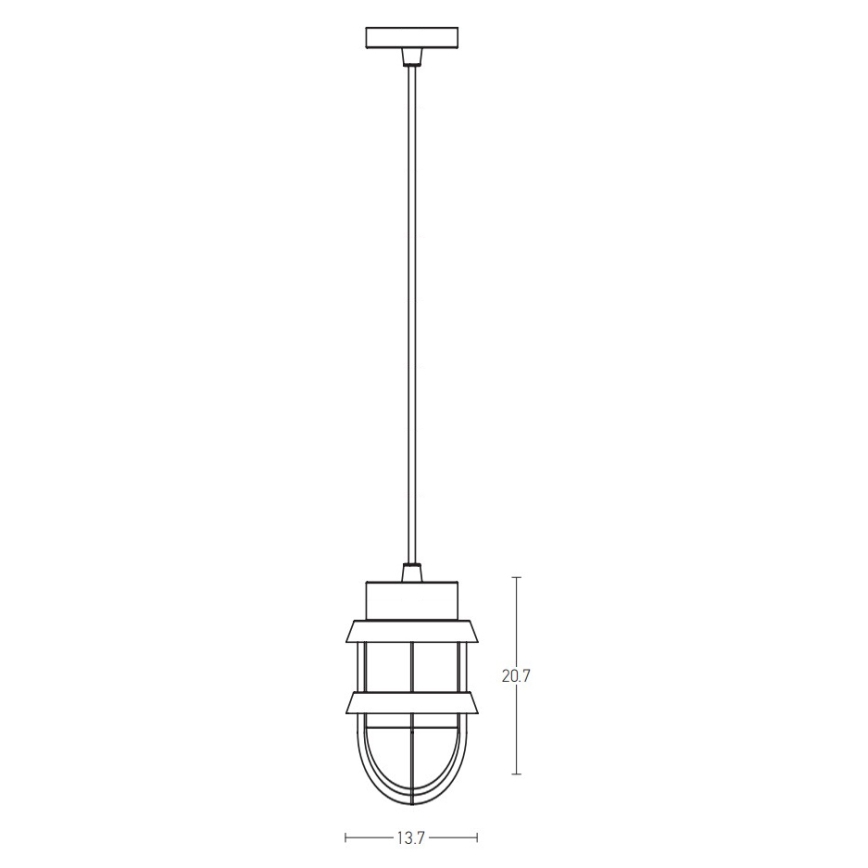 Zambelis E172 - Outdoor-Hängeleuchte 1xE27/40W/230V IP54 braun