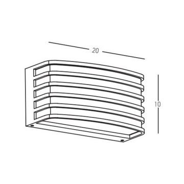 Zambelis E275 - Outdoor-Wandleuchte 1xE27/20W/230V IP54 braun