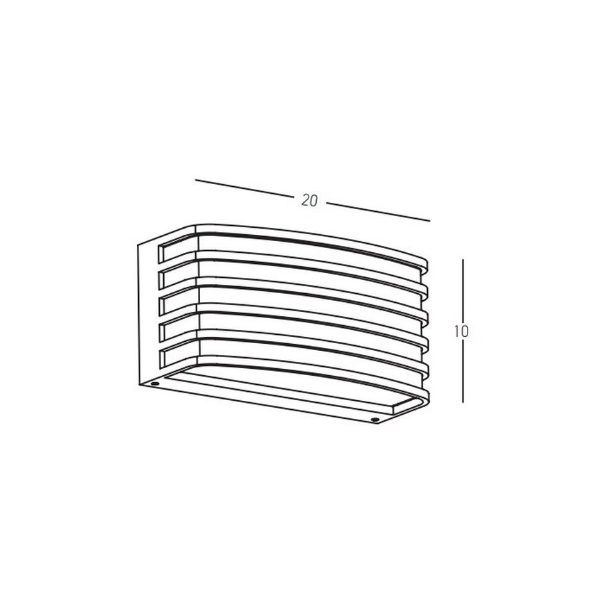 Zambelis E275 - Outdoor-Wandleuchte 1xE27/20W/230V IP54 braun