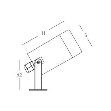 Zambelis E311 - Außenleuchte 1xGU10/7W/230V IP54