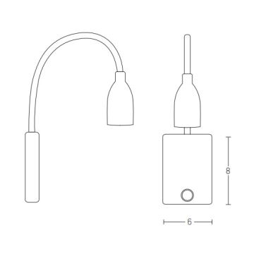 Zambelis H32 - Flexible und kleine LED-Leuchte LED/3W/230V schwarz