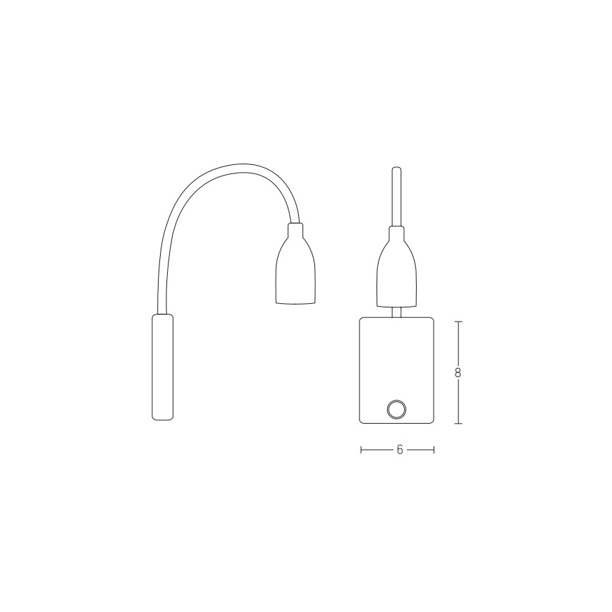 Zambelis H32 - Flexible und kleine LED-Leuchte LED/3W/230V schwarz