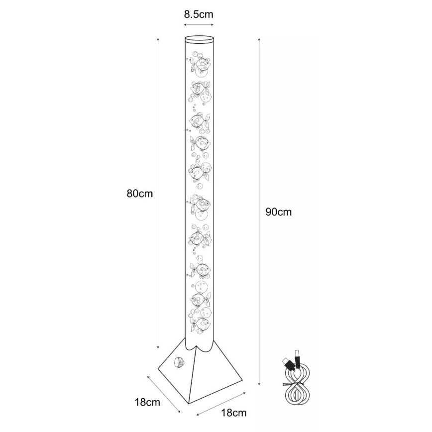 Zuma Line - Aufladbare LED-RGB-Stehleuchte  LED/3,6W/5V