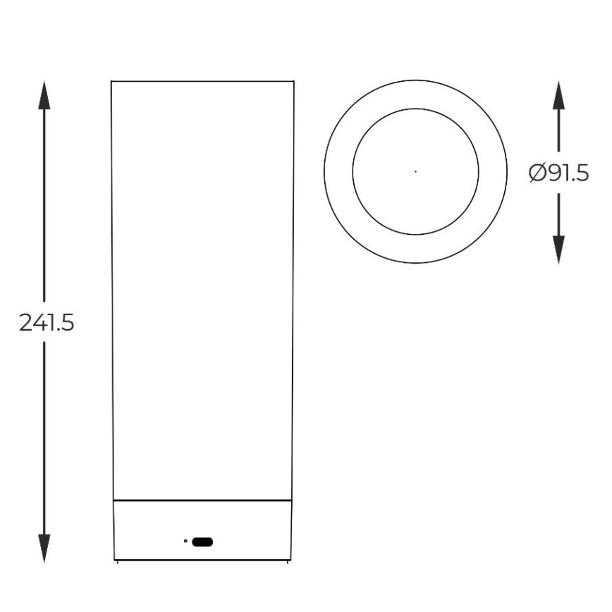 Zuma Line - Dimm- und aufladbare LED-Tischleuchte LED/1,2W/230V grau IP54