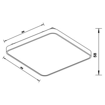 Zuma Line - LED-Deckenleuchte LED/60W/230V chrom