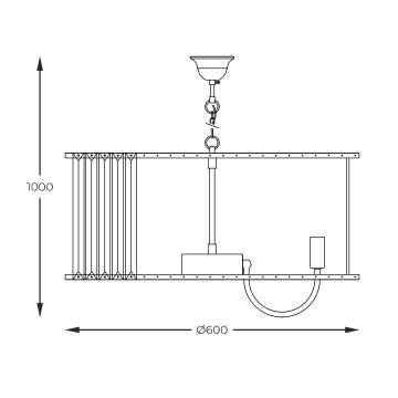 Zuma Line - Kronleuchter an Kette 10xE14/40W/230V golden