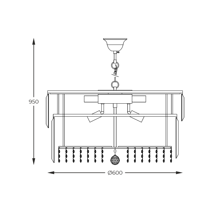 Zuma Line - Kronleuchter an Kette 16xE14/40W/230V d 60 cm golden