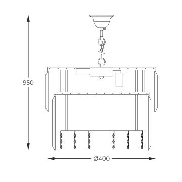 Zuma Line - Kronleuchter an Kette 8xE14/40W/230V d 40 cm golden