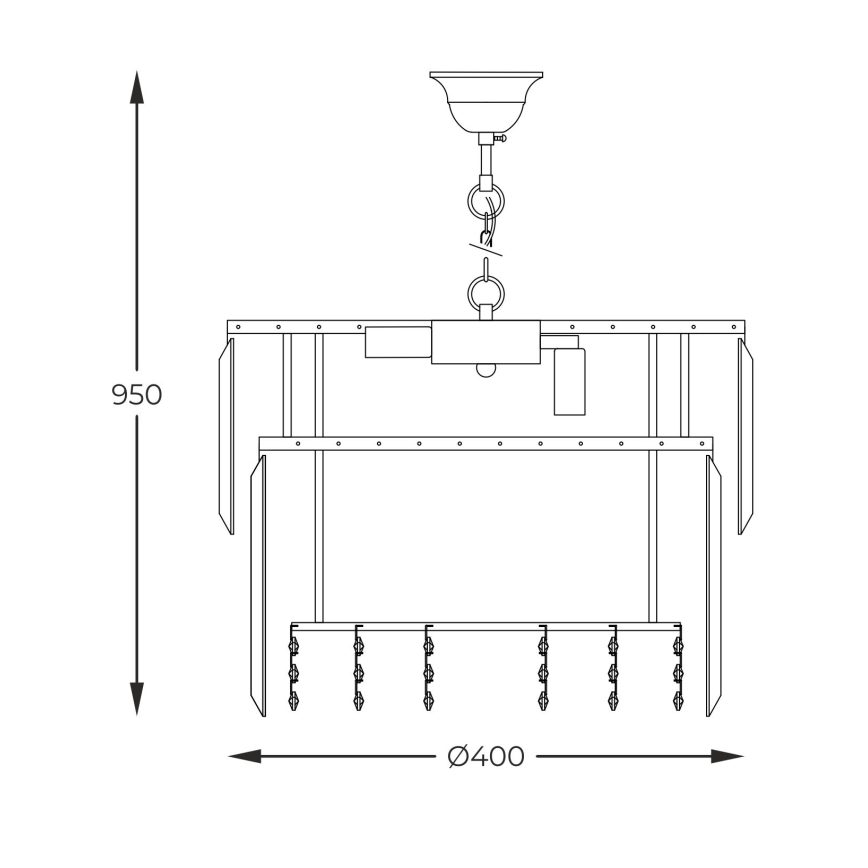 Zuma Line - Kronleuchter an Kette 8xE14/40W/230V d 40 cm golden