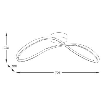 Zuma Line - LED-Aufbauleuchte LED/45W/230V 3000/4000/6000K schwarz