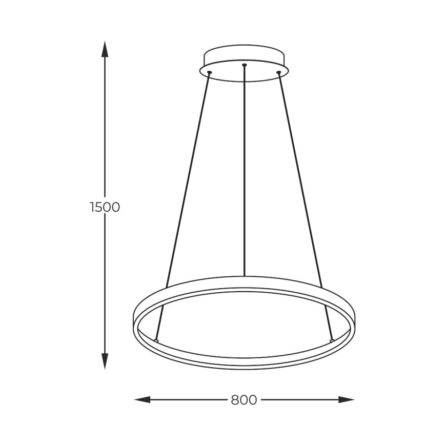 Zuma Line - LED-Hängeleuchte an Schnur LED/36W/230V 3000/4000/6000K d 80 cm schwarz