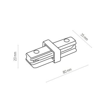 Zuma Line - Strahler für Schienensystem 6xGU10/10W/230V schwarz + Schienenzubehör