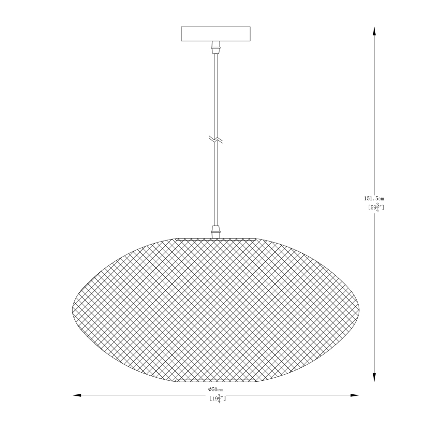 Zuma Line - Hängeleuchte an Schnur 1xE27/40W/230V schwarz