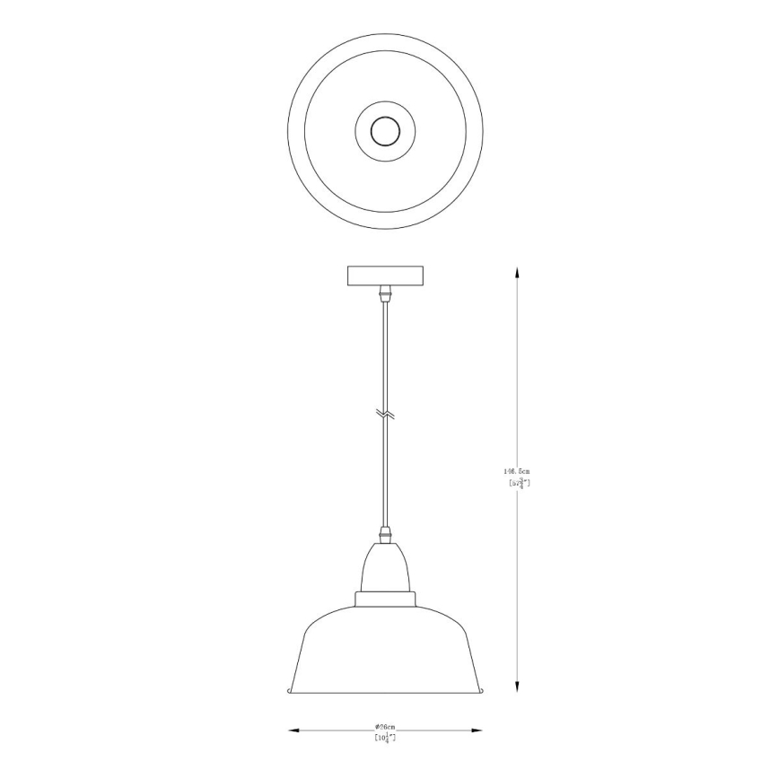 Zuma Line - Hängeleuchte an Schnur 1xE27/40W/230V weiß