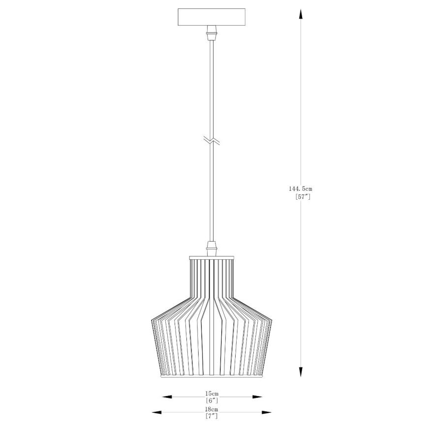 Zuma Line - Hängeleuchte an Schnur 1xE27/40W/230V d 18 cm golden