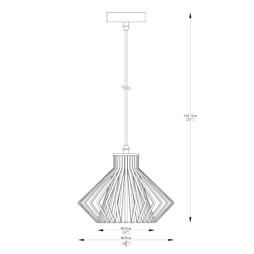 Zuma Line - Hängeleuchte an Schnur 1xE27/40W/230V d 25 cm golden