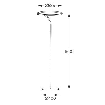 Zuma Line - LED-Stehleuchte LED/24W/230V schwarz