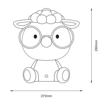 Zuma Line - Dimmbare LED-Kinder-Tischleuchte mit Touch-Steuerung LED/3W/230V Schaf grau