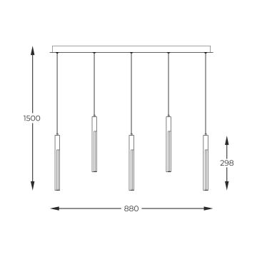 Zuma Line - Dimmbare LED-Hängeleuchte an Schnur LED/25W/230V