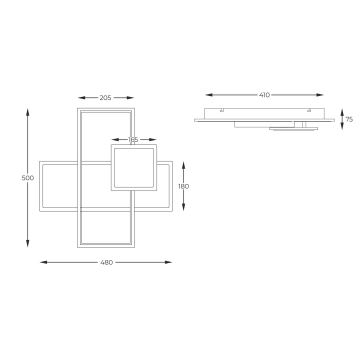 Zuma Line - Dimmbare LED-Deckenleuchte LED/46W/230V golden