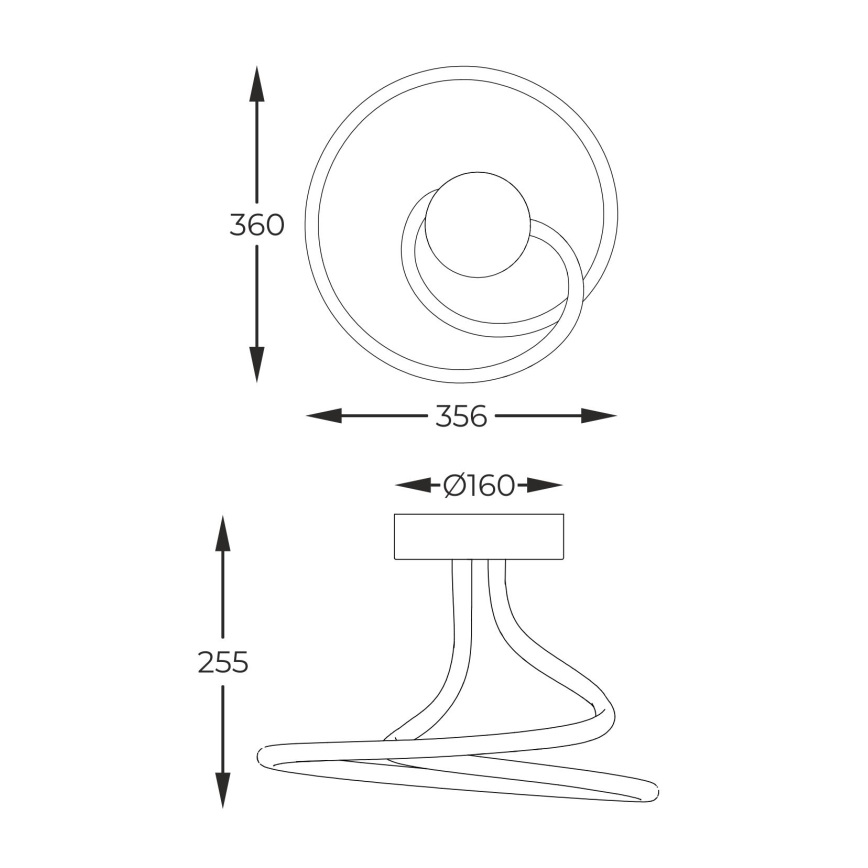 Zuma Line - Dimmbare LED-Aufbauleuchte LED/26W/230V schwarz