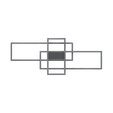 Zuma Line - Dimmbare LED-Kristall-Deckenleuchte LED/52W/230V 2700-6000K schwarz + Fernbedienung