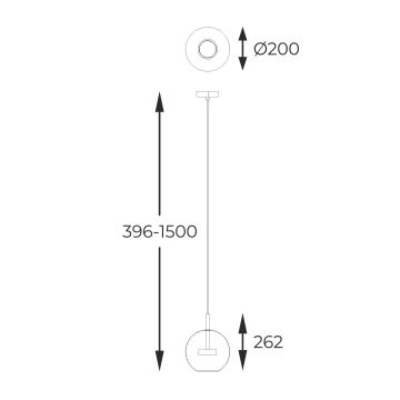 Zuma Line - LED-Hängeleuchte an Schnur LED/5W/230V golden