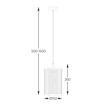 Zuma Line - Hängeleuchte an Schnur 1xE14/60W/230V schwarz