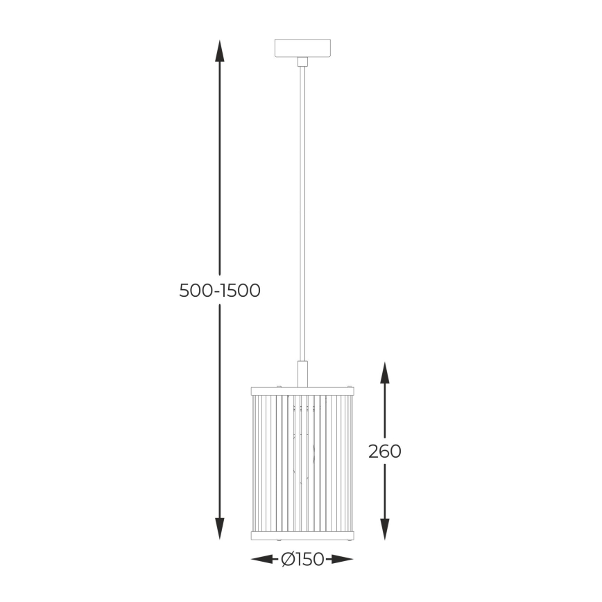 Zuma Line - Hängeleuchte an Schnur 1xE14/60W/230V schwarz