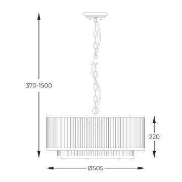 Zuma Line - Kronleuchter an Kette 6xE14/60W/230V schwarz