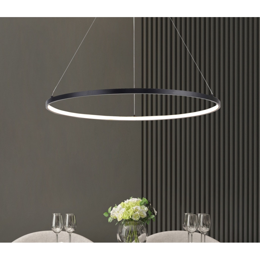 Zuma Line - LED-Hängeleuchte an Schnur LED/32W/230V 3000/4000/6000K d 60 cm schwarz