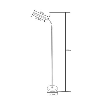 Zuma Line - Dimmbare LED-Stehleuchte LED/10W/230V 3000/4500/6500K schwarz