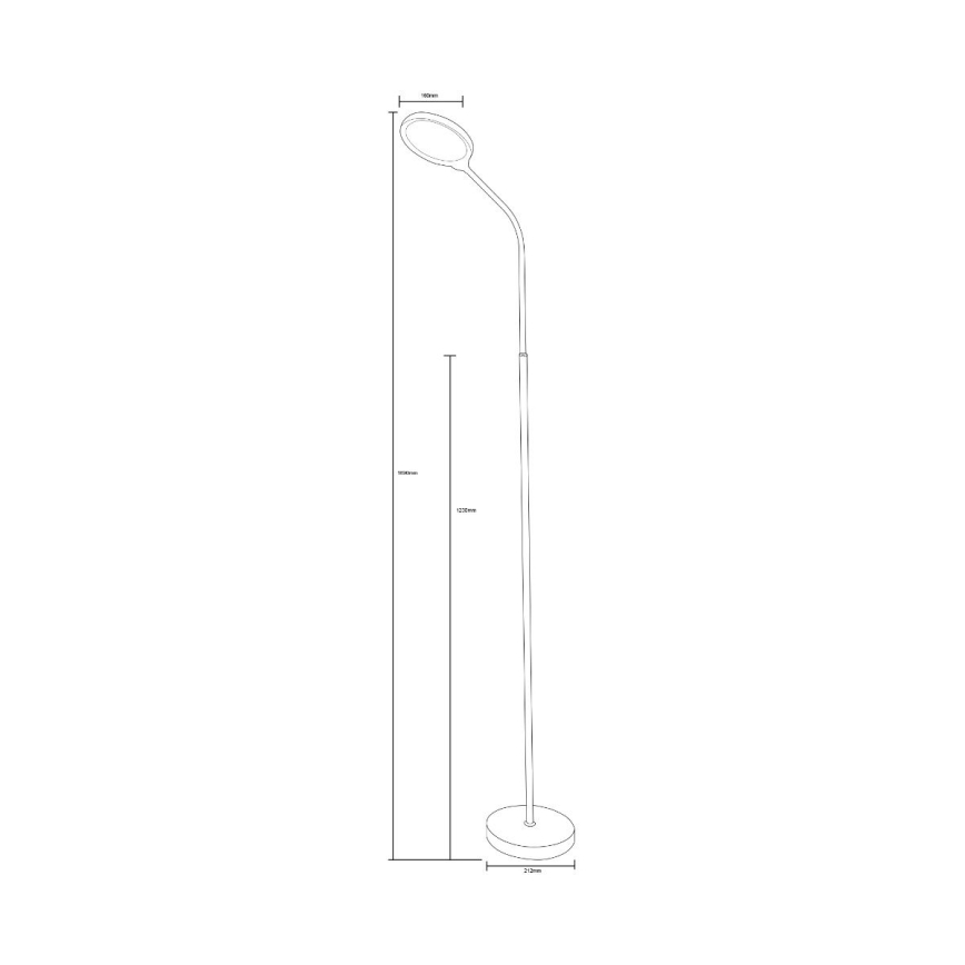 Zuma Line - Dimmbare LED-Stehleuchte LED/10W/230V 3000/4500/6500K schwarz