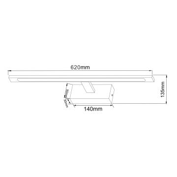 Zuma Line - LED-Spiegelbeleuchtung für Badezimmer LED/20W/230V 62 cm IP44 Chrom